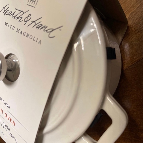 Hearth & Hand with Magnolia Enameled Cast Iron Dutch Oven Cream 0.5qt - Picture 6 of 6